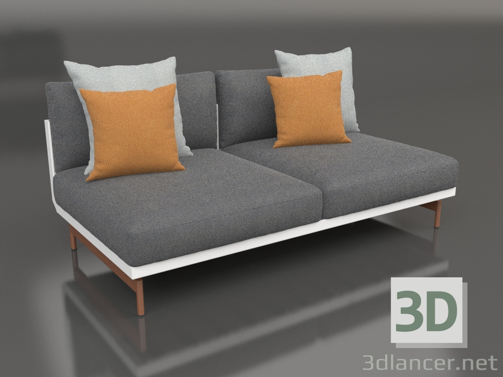 3d model Sofa module, section 4 (White) - preview