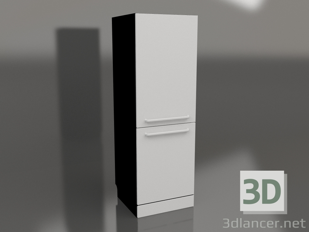 3d model Dishwasher and cabinet 60 cm (grey) - preview