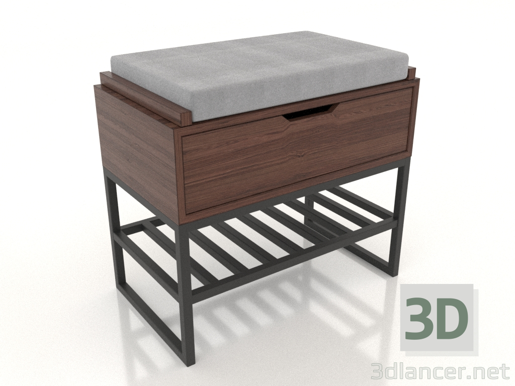 3d model Banquete (nogal oscuro) - vista previa