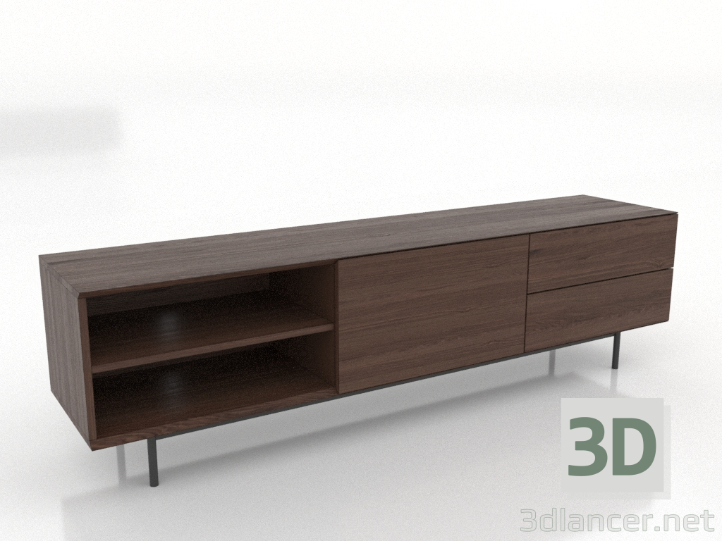 3D Modell TV-Schrank 2 1800 mm (Nussbaum dunkel) - Vorschau 3D Modell TV-Schrank 2 1800 mm (Nussbaum dunkel) - Vorschau