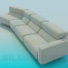 3d model Long sofa - preview