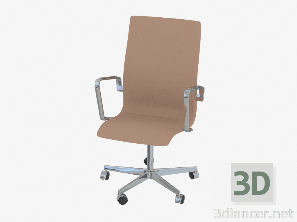 3d model Silla de oficina Oxford (con ruedas y respaldo medio) - vista previa