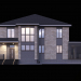 3d Two-storey house with a terrace model buy - render