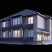 3d Two-storey house with a terrace model buy - render