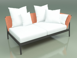 Sofa module left 005 (Metal Smoke, Batyline Orange)