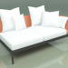 3d model Sofa module left 005 (Metal Smoke, Batyline Orange) - preview