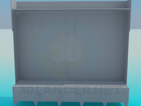 3d model Cupboard in the entrance hall - preview