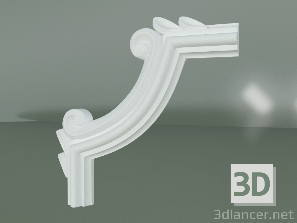 Modelo 3d Elemento de decoração de estuque ED032 - preview