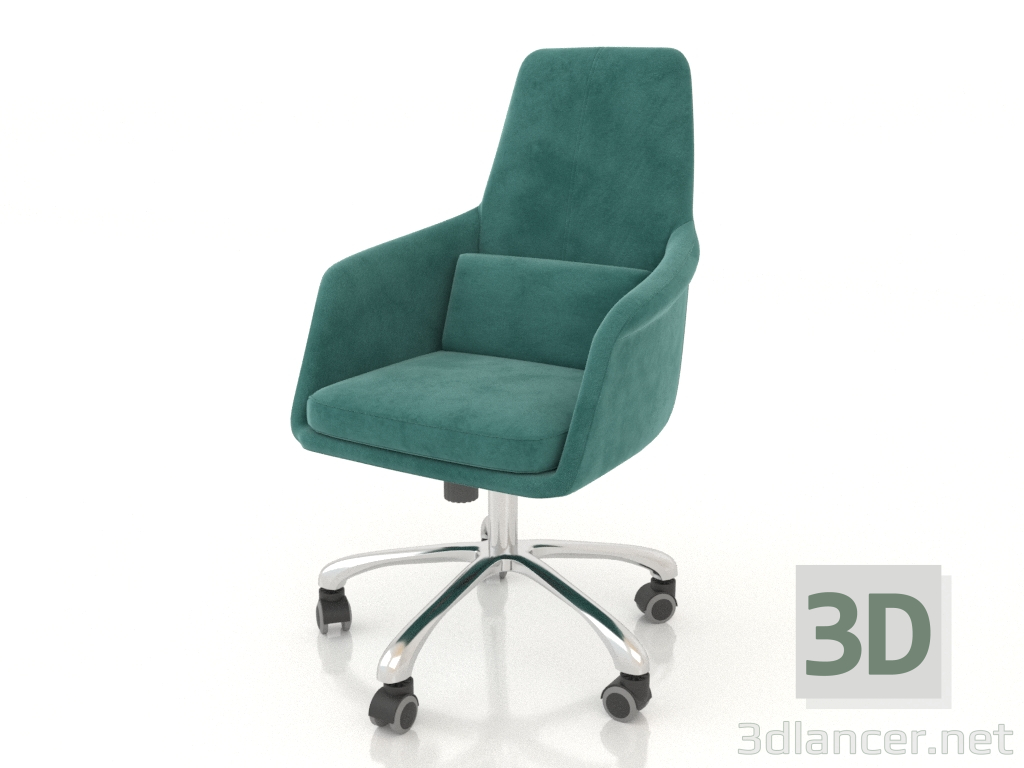 modèle 3D Fauteuil Meridian (émeraude) - preview