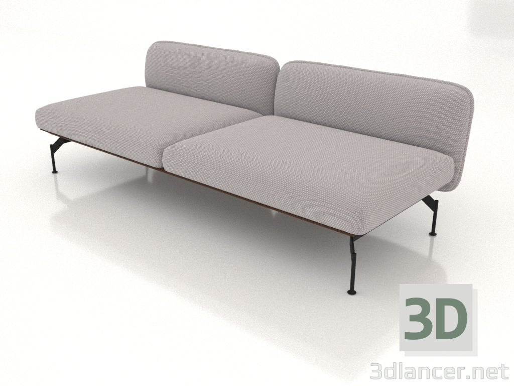 3d model Módulo sofá 2,5 plazas (tapizado exterior de piel) - vista previa