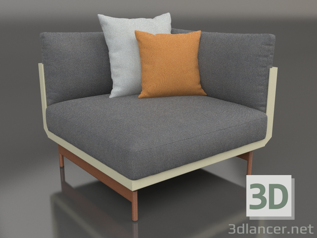 3d model Módulo sofá, sección 6 (Oro) - vista previa