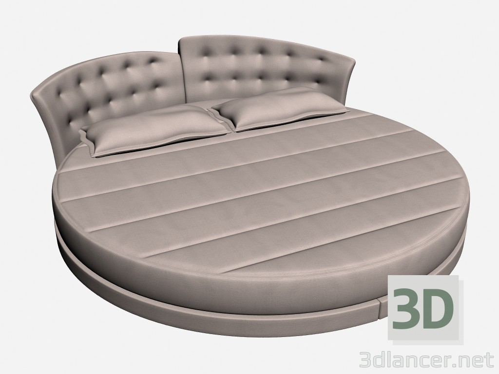 modello 3D Letto doppia tondo felix - anteprima