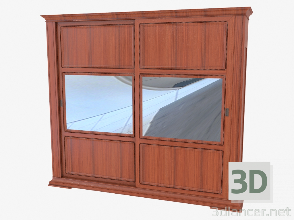 3d model Two-door wardrobe with mirrors 1811 - preview