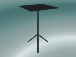 Table MIURA (9580-71 (70x70cm), H 108cm, noir, noir)