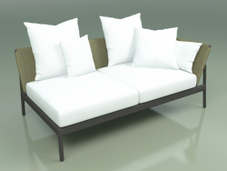 Sofa module left 005 (Metal Smoke, Batyline Olive)