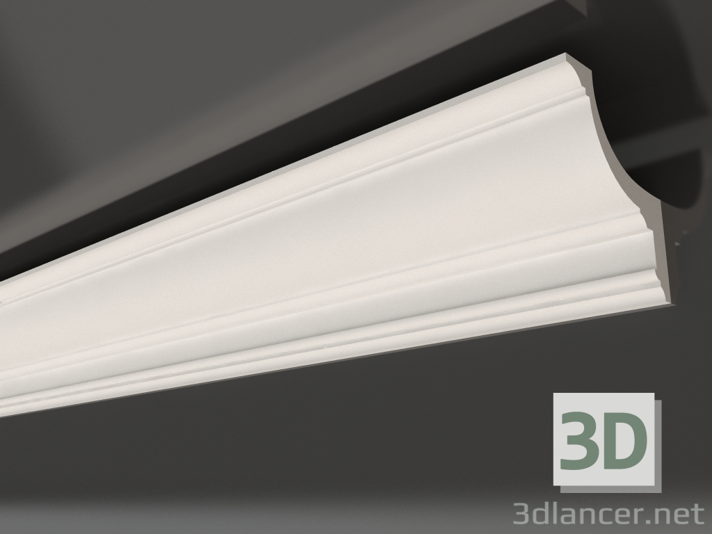 3d model Plaster ceiling cornice with lighting KGC 007 (150x125) - preview