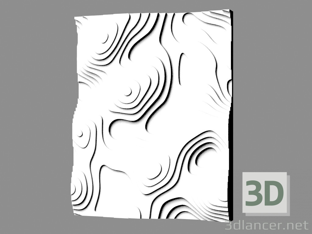 3d model Panel de pared de yeso (artículo 127) - vista previa