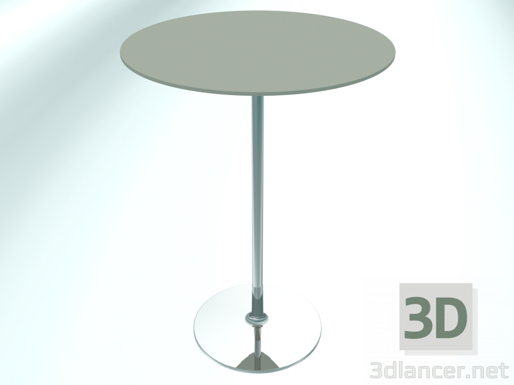 Modelo 3d Mesa de restaurante redonda (RR10 Chrome G3, Ø800 mm, H1100 mm, base redonda) - preview