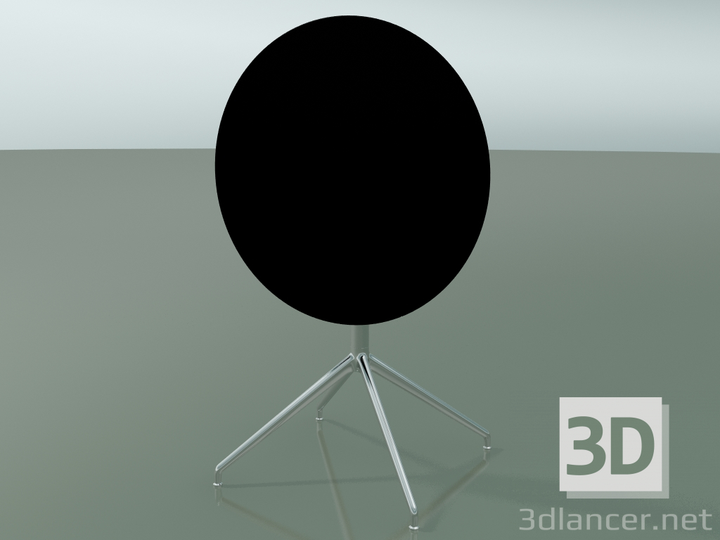 3d model Round table 5744 (H 72.5 - Ø69 cm, folded, Black, LU1) - preview