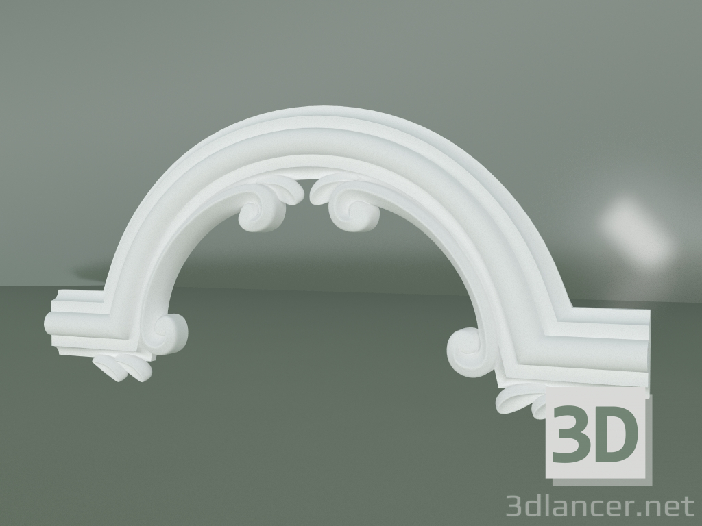 Modelo 3d Elemento de decoração de estuque ED034 - preview