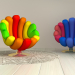 3d Armchair rainbow model buy - render