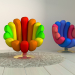 3d Armchair rainbow model buy - render