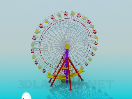 3d model Ferris wheel - preview