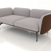 3d model 2-seater sofa (leather upholstery on the outside) - preview