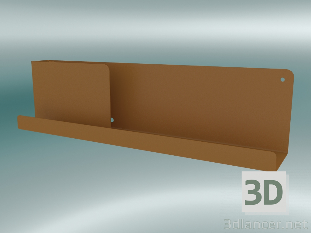 3d model Shelf Folded (63x16.5 cm, Brunt Orange) - preview