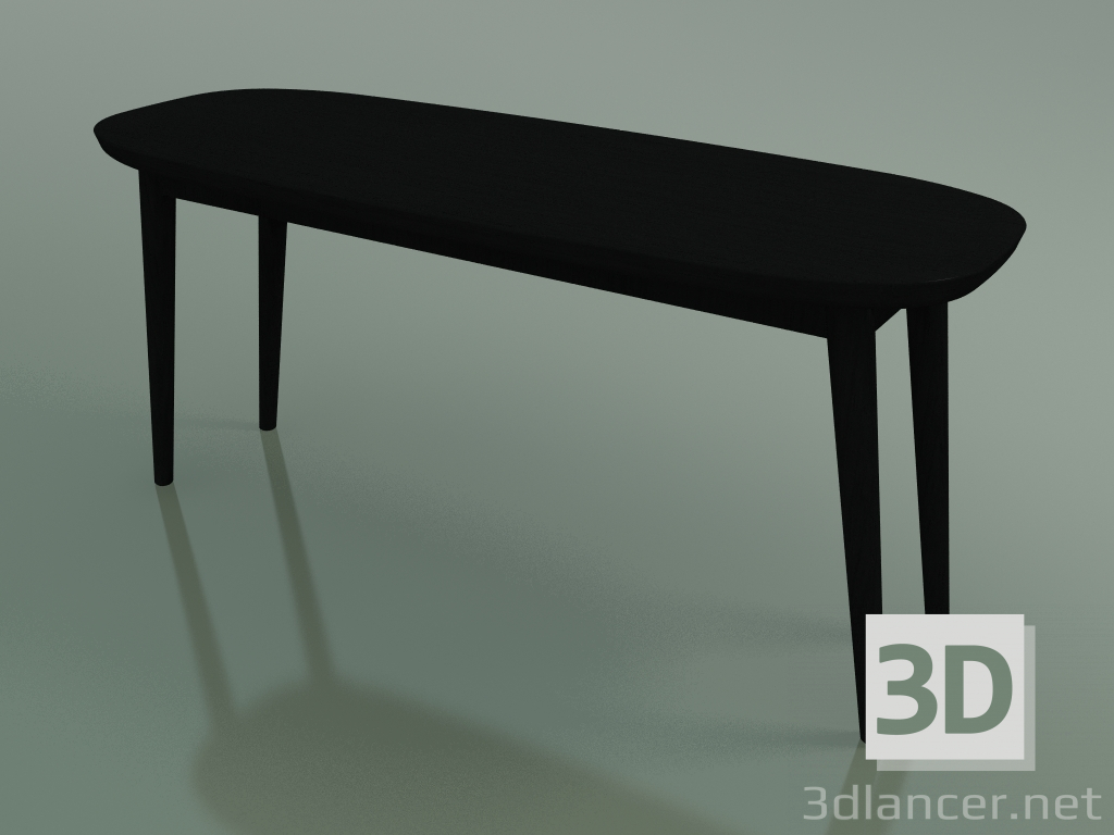 3d model Coffee table oval (247 R, Black) - preview