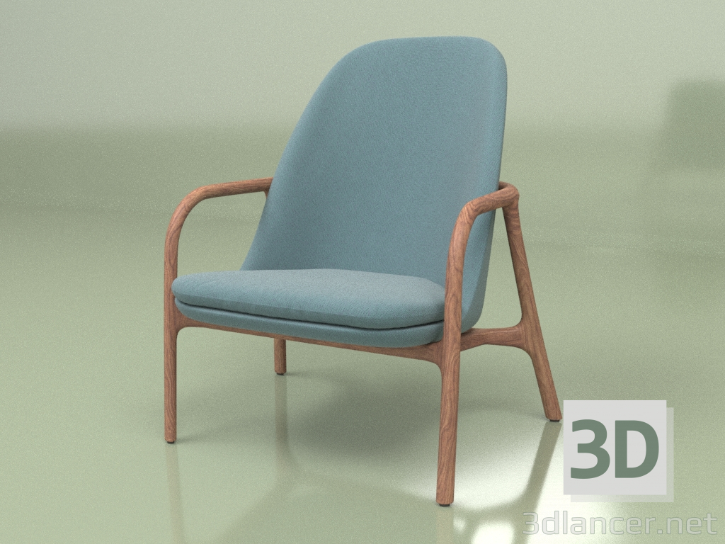 Modelo 3d Poltrona Unido (azul) - preview