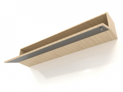 Specchio con cassetto (a giorno) ZL 09 (1200x200x200, legno bianco)