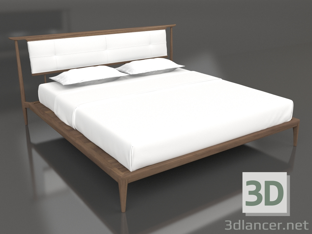 3d model Cama matrimonio Demasiado Corazon oriental rey - vista previa