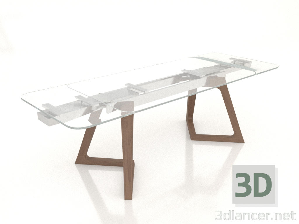 3d model Mesa plegable Eden 160-240 (nogal) - vista previa