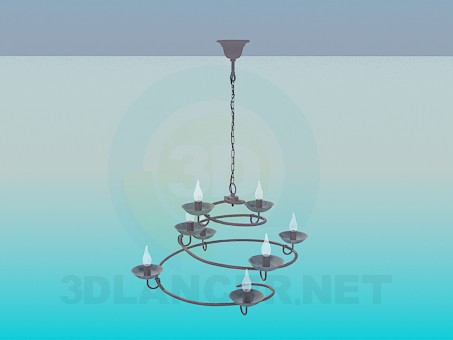 Modelo 3d Candelabro-espiral com velas - preview