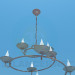 3d model Chandelier-spiral with candles - preview