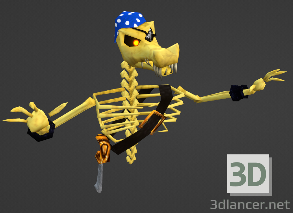 modello 3D di Kackle da DKC2 - Versione N64 Low-poly comprare - rendering