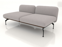 Sofa module for 2 people (leather upholstery on the outside)