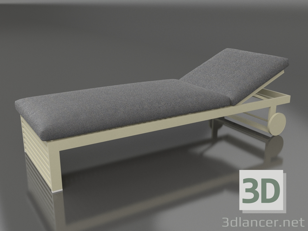 modello 3D Sdraio (Oro) - anteprima