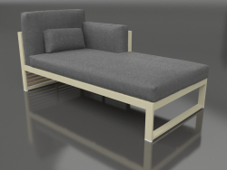 Modulares Sofa, Abschnitt 2 rechts, hohe Rückenlehne (Gold)