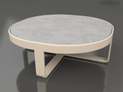 Table basse ronde Ø90 (DEKTON Kreta, Sable)