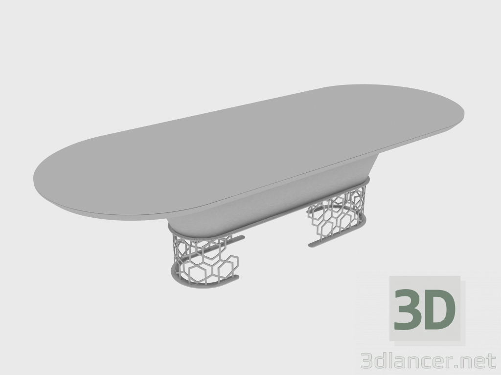 3d model Mesa de comedor MESA CLAIRMONT (280x110xH74) - vista previa