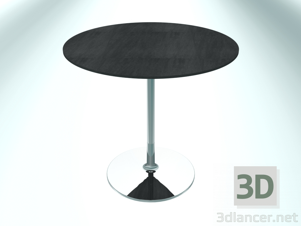 3d model Mesa de restaurante redonda (RR20 Chrome CER3, Ø800 mm, H740 mm, base redonda) - vista previa