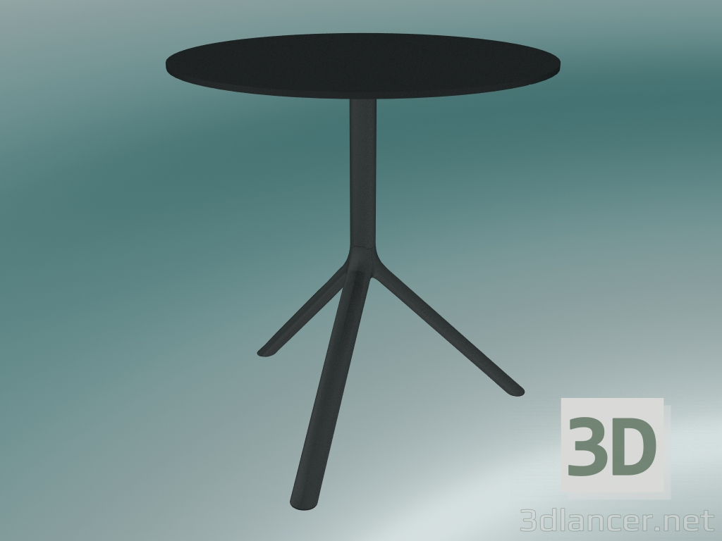 Modelo 3d Mesa MIURA (9590-01 (Ø70cm), H 73cm, preto, preto) - preview