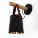 3d Nordic Wooden Hanging Wall Lamp model buy - render