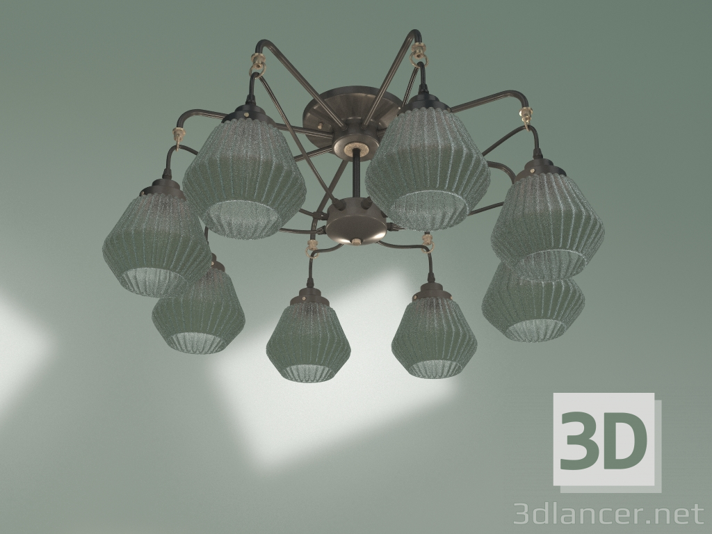 modello 3D Lampadario a soffitto 70078-8 (nero) - anteprima