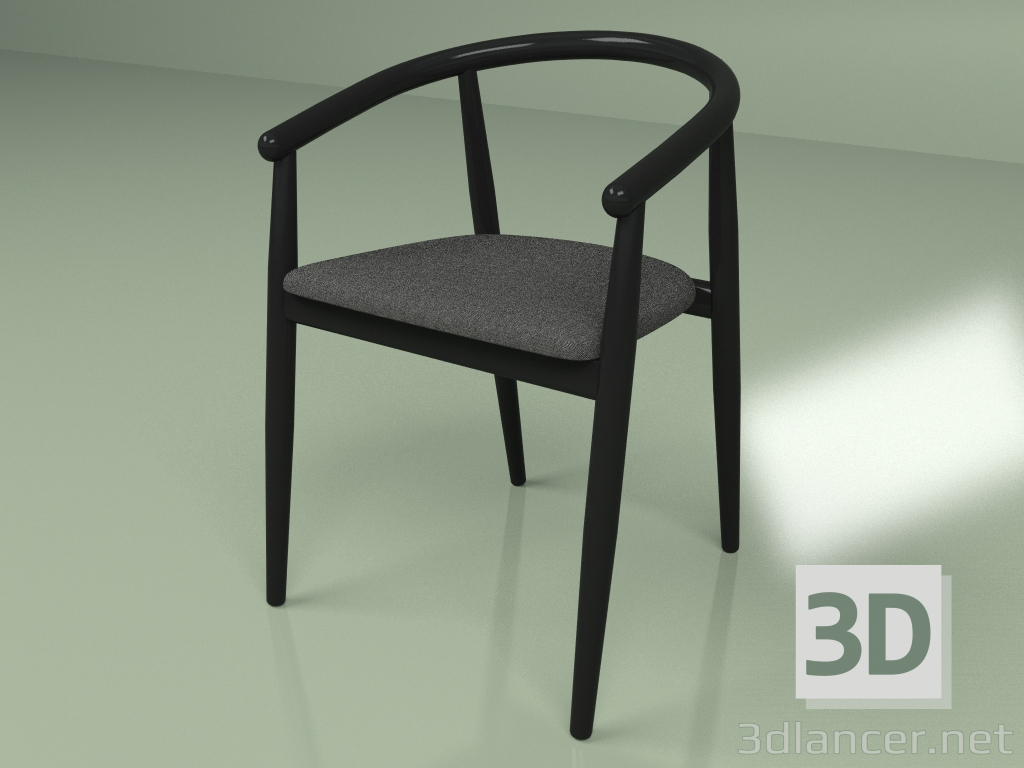 3d model Silla Mamon Negro - vista previa