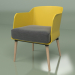 3d model Armchair Montreal 1 (mustard, dark brown) - preview