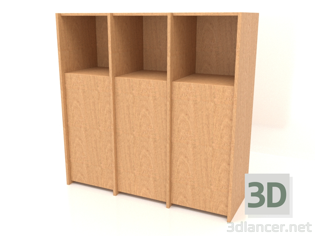 3d model Rack modular ST 07 (1152х409х1144, chapa de madera caoba) - vista previa