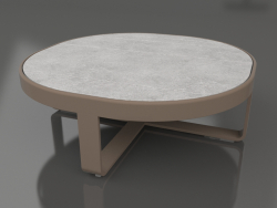 Table basse ronde Ø90 (DEKTON Kreta, Bronze)